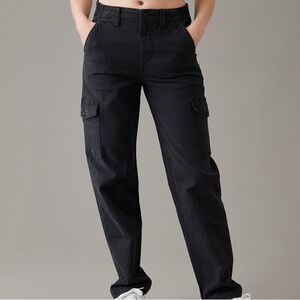 AE STRETCH CARGO STRAIGHT PANT. BLACK/2